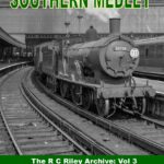 "Southern Medley" black and white cover captures a locomotive of a train standing on a platform